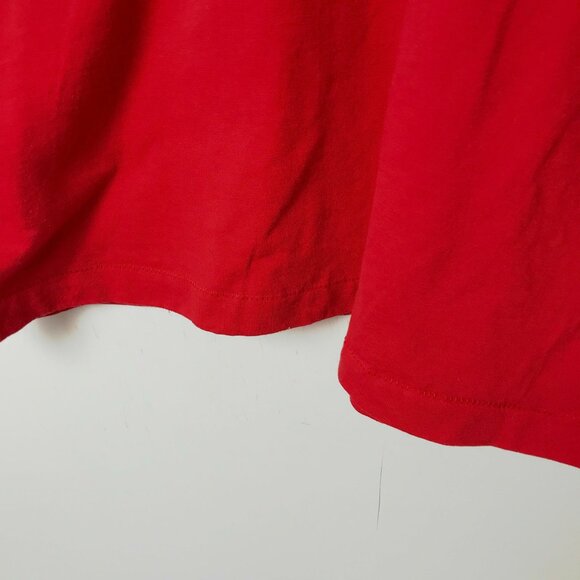 Monu-Cad T Shirt Vintage 90s Adult Red Large L Computer Applications USA 50/50 - Picture 7 of 16